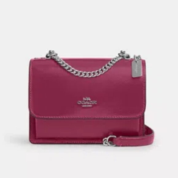 Coach MINI Klare Crossbody in Pink with Silver Chain - Picture 1 of 2